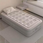Single Air Bed, Inflatable Bed with Built-in Electric Pump.