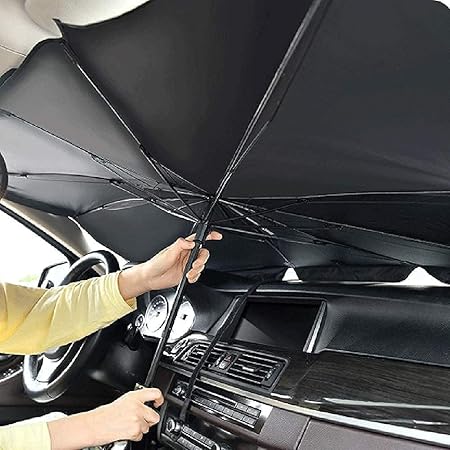 Car Sunshade Windshield Cover, Umbrella Windshield Sunshade for Car Front Window Sun Protection