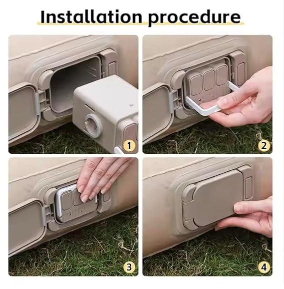 Single Air Bed, Inflatable Bed with Built-in Electric Pump.