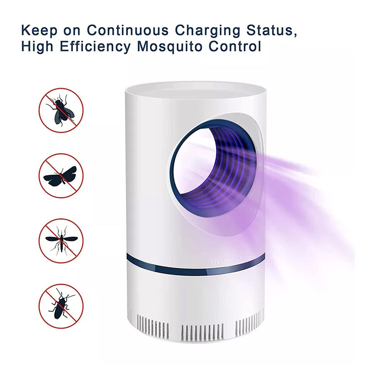 Eco-Friendly Electronic LED Mosquito Killer Machine Trap Lamp Theory Screen with USB-Powered Electronic Machine Ideal for Bedroom, Study Room and Living Room