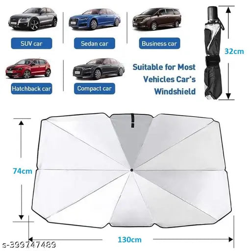 Car Sunshade Windshield Cover, Umbrella Windshield Sunshade for Car Front Window Sun Protection