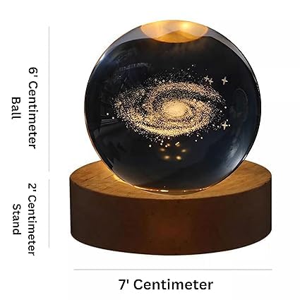 3D Crystal Ball Solar System LED Light, DIY Planetarium