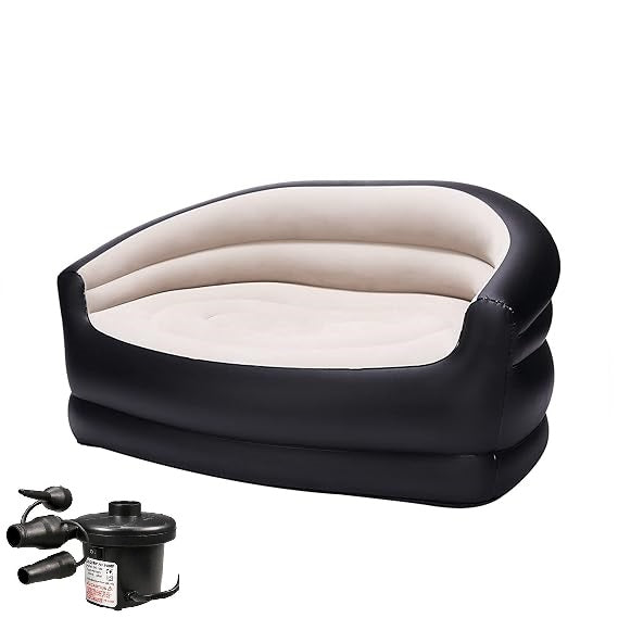 Comfort Outdoor and Indoor Portable Double Air Sofa Inflatable Sofa Bed Inflatable Sofa. Ergonomically designed for optimal relaxation, perfect for lounging in any space.
