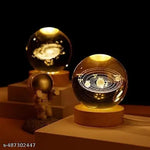 3D Crystal Ball Solar System LED Light, DIY Planetarium