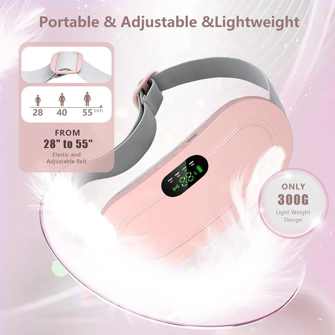 Portable Cordless Period Cramp Massager & Heating Pad