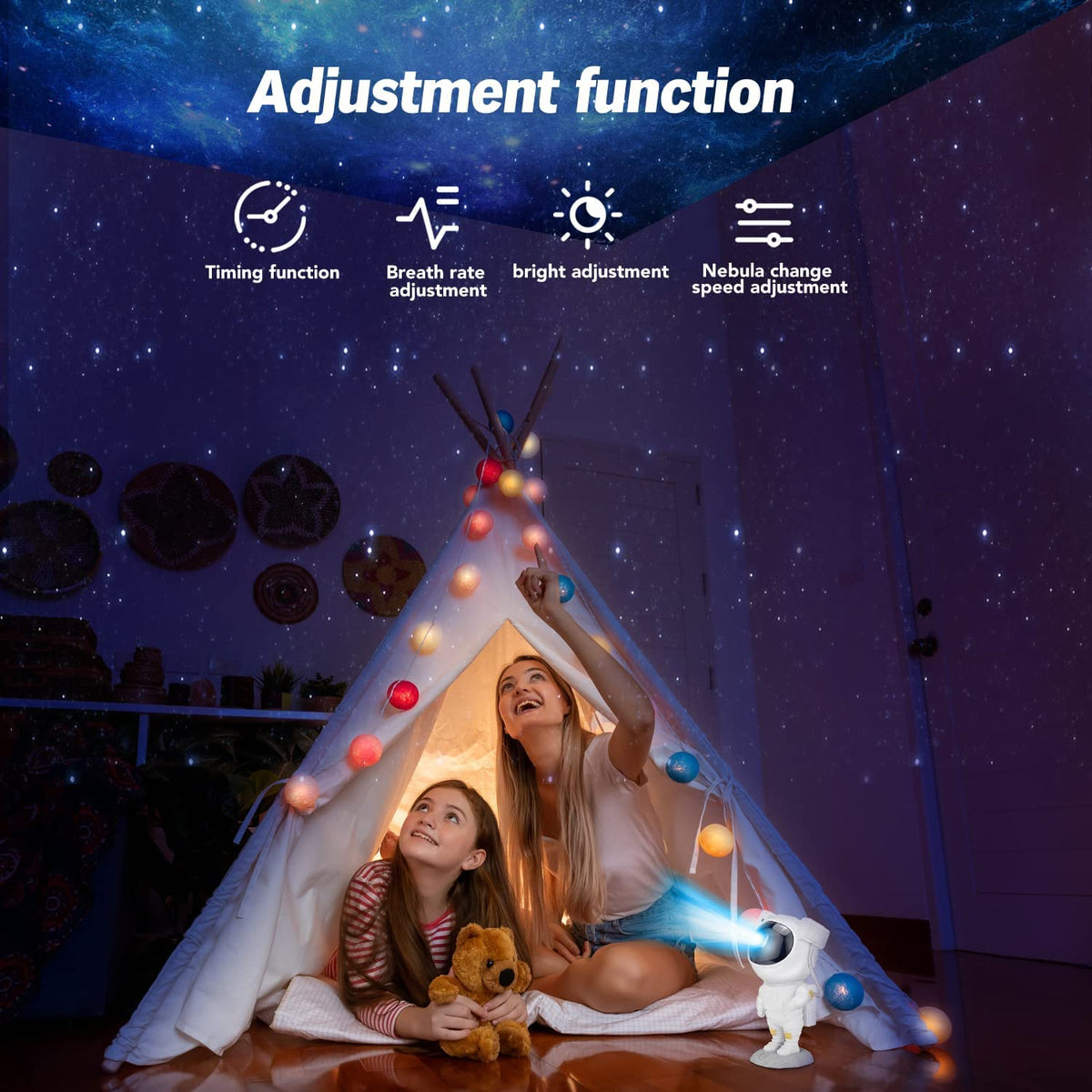 Astronaut Galaxy Projector with Remote Control – 360°