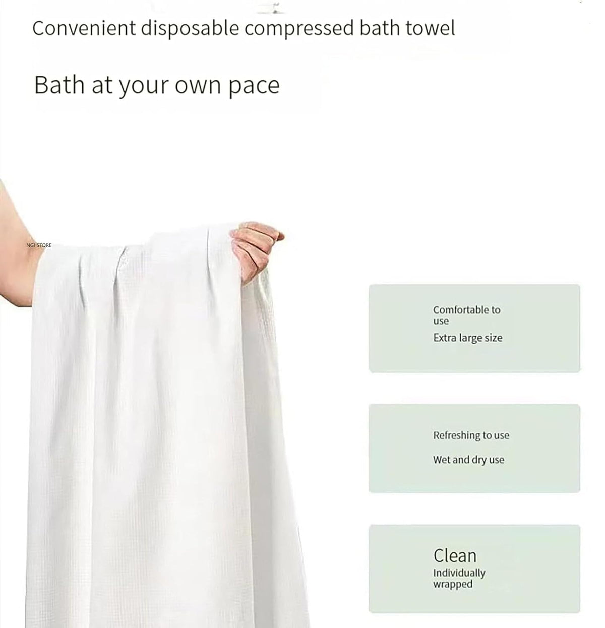 Disposable Bath Towels for Travel, Cotton Compressed Women and Men